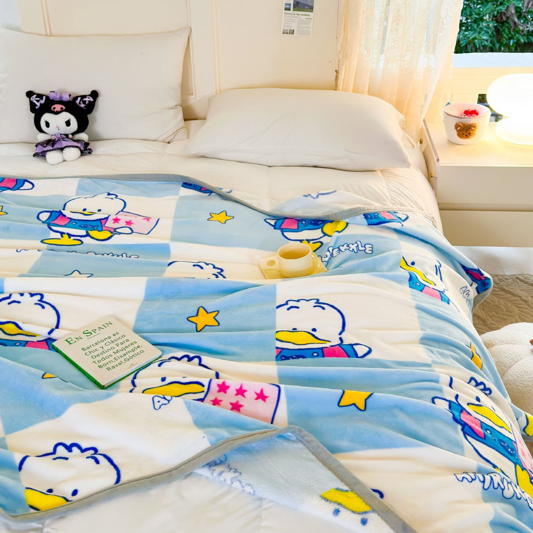 Damen weiche Fleece-Decke mit fröhlichem Kinderdesign Karnz
