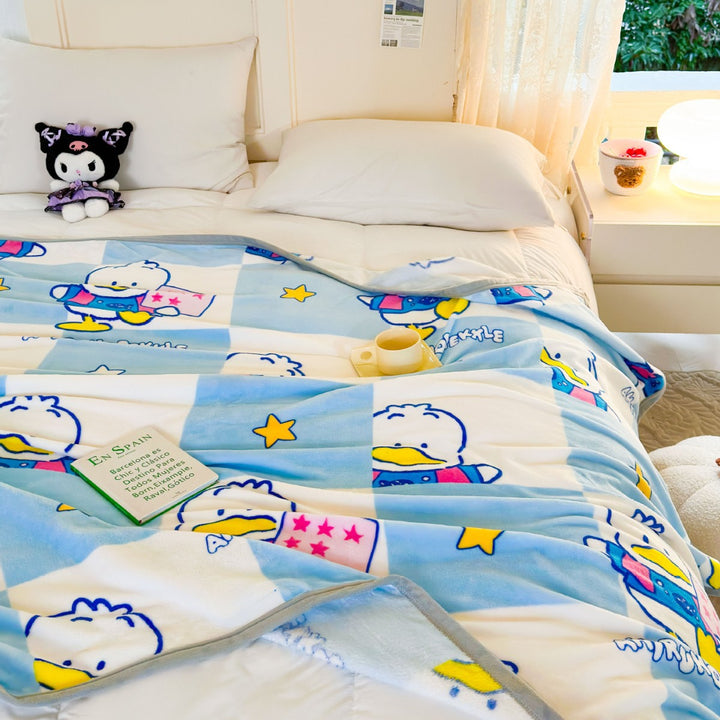 Damen weiche Fleece-Decke mit fröhlichem Kinderdesign Karnz