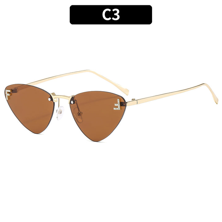 Schlanke Winkelige Katzenaugen-Sonnenbrille