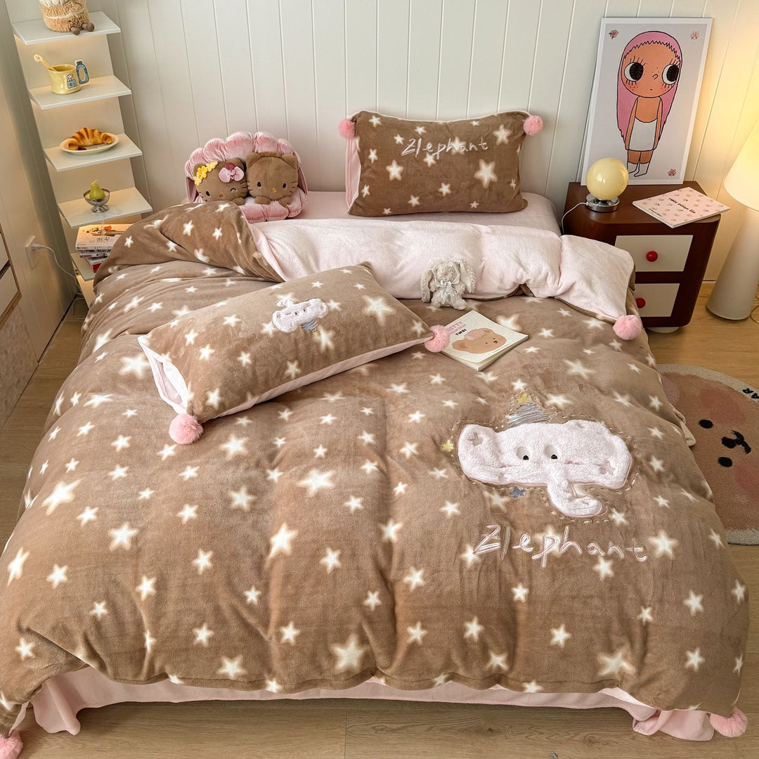 Adorable Katzen-Themen Bettwäsche Set