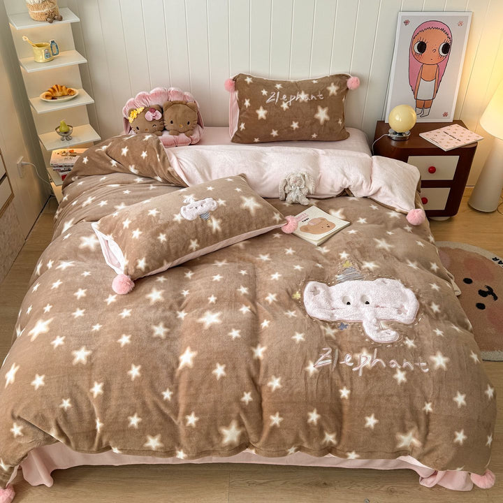 Adorable Katzen-Themen Bettwäsche Set