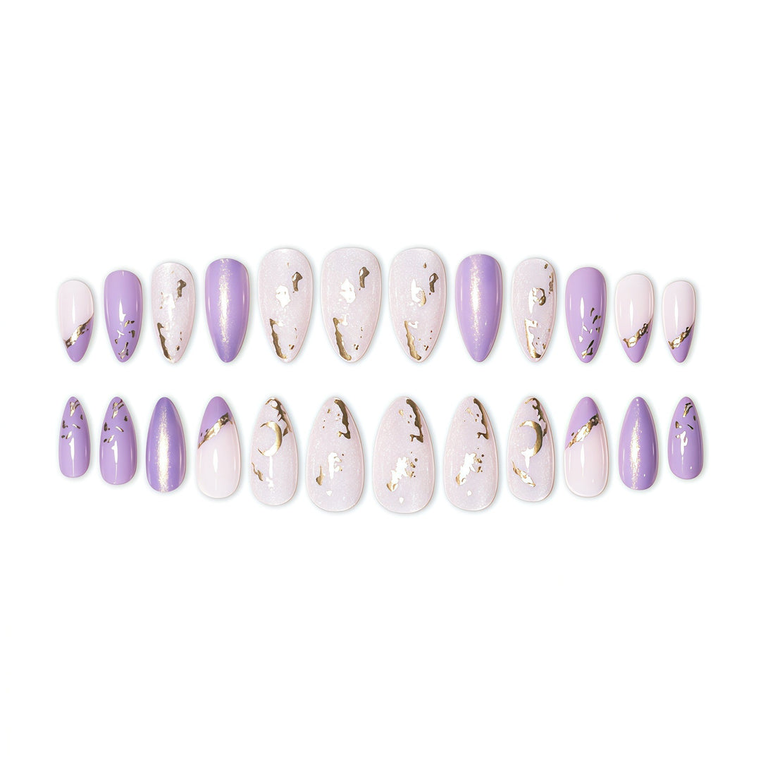 Elegantes dekoratives Press-On-Nagelset Karnz