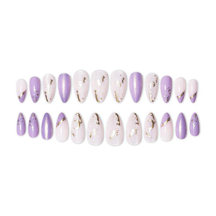 Elegantes dekoratives Press-On-Nagelset Karnz