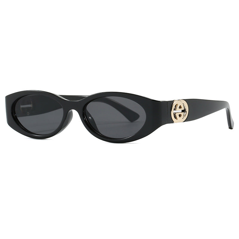 Damen modische Katzenaugen-Sonnenbrille mit schützendem UV-Filter und luxuriösen Akzenten Karnz