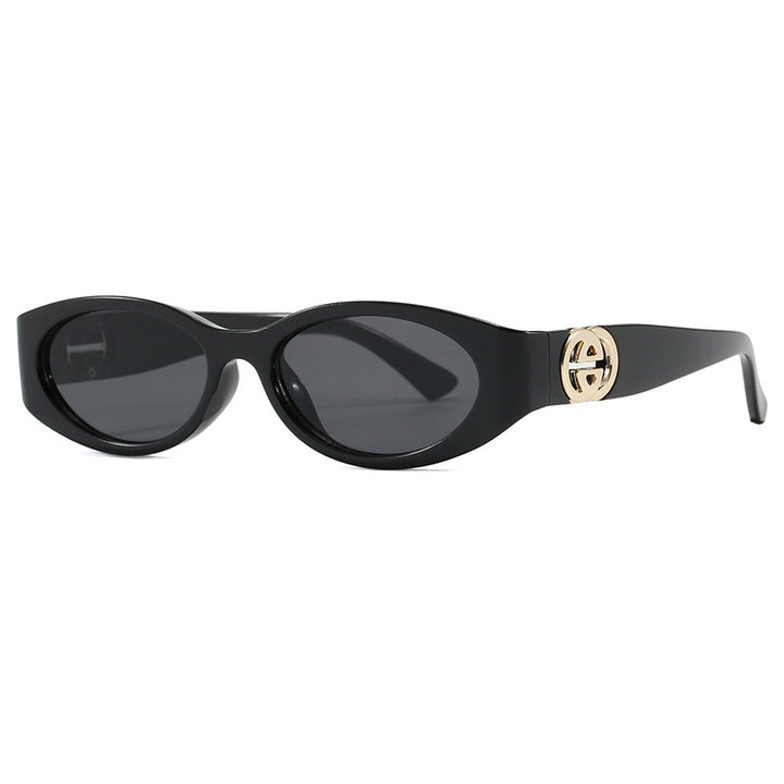 Damen modische Katzenaugen-Sonnenbrille mit schützendem UV-Filter und luxuriösen Akzenten Karnz