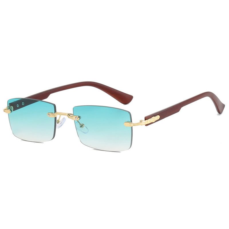 Damen modische quadratische Sonnenbrille mit exquisitem goldenen Rahmen Karnz