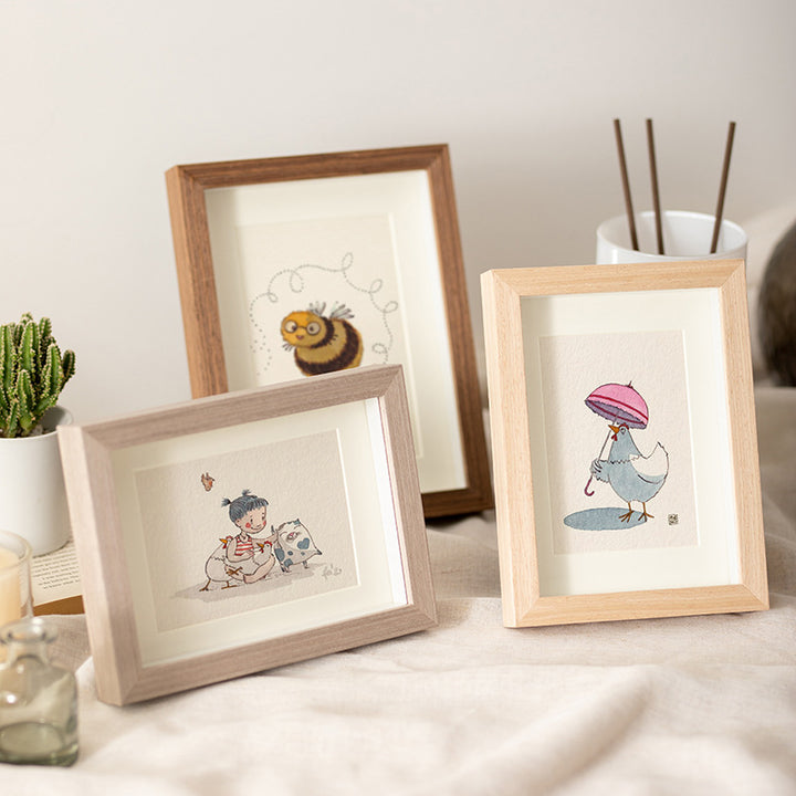 Verspielt Huhn Illustration Rahmen