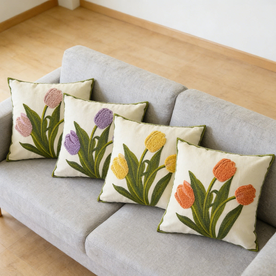 Blumenstrauß Besticktes Kissen