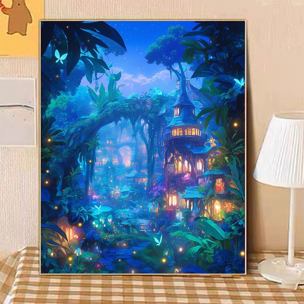Verzauberte Abendlandschaft Leinwandkunst Karnz
