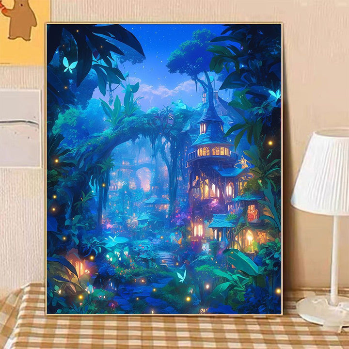 Verzauberte Abendlandschaft Leinwandkunst Karnz