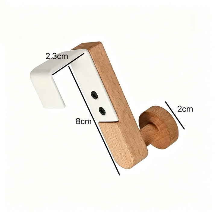 Wandmontierter Holz-Haken