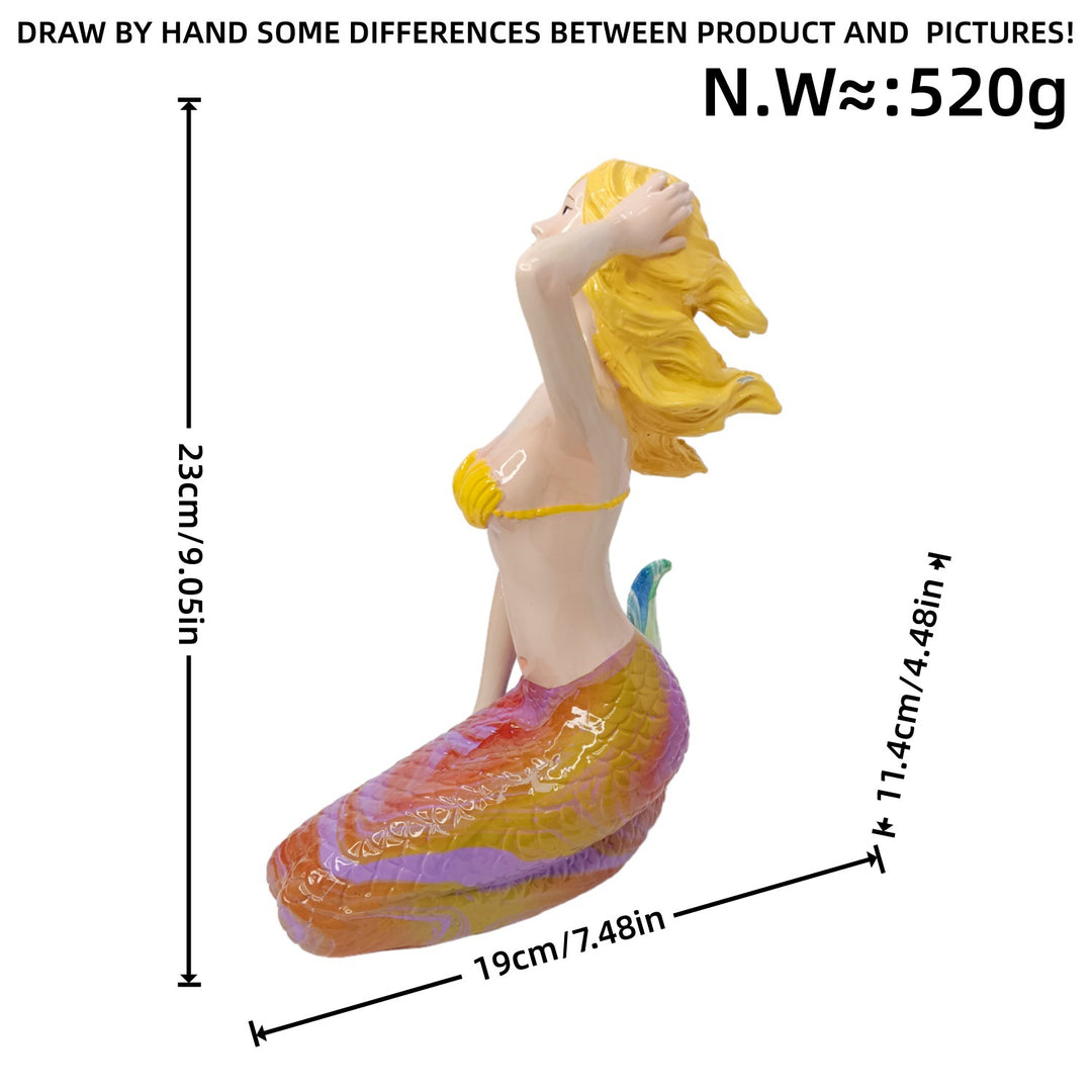 Dekorative Meerjungfrau Figur Karnz