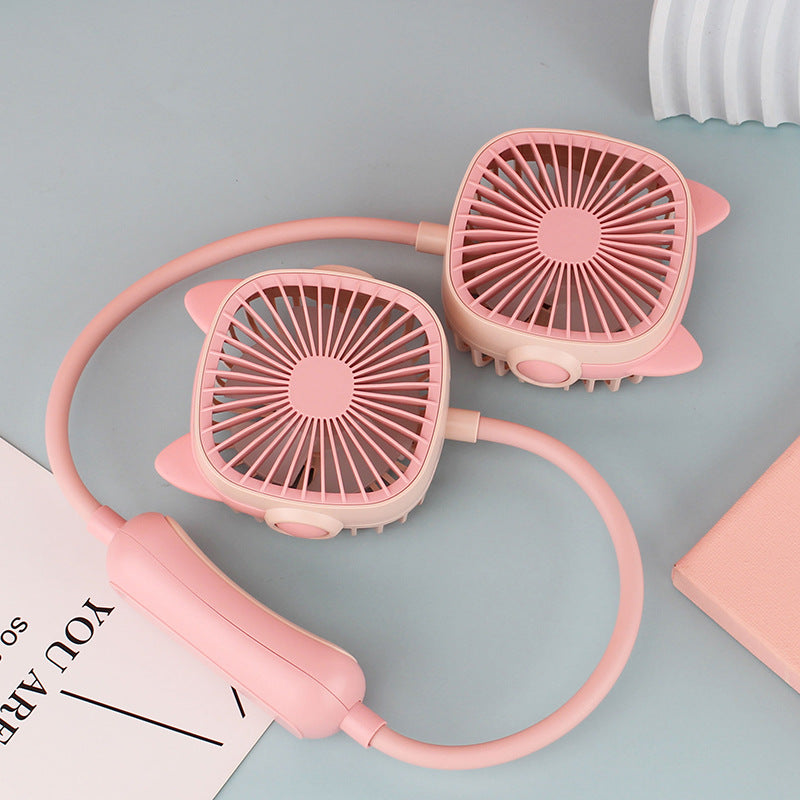 Damen tragbarer Halsventilator mit dualem Design Karnz