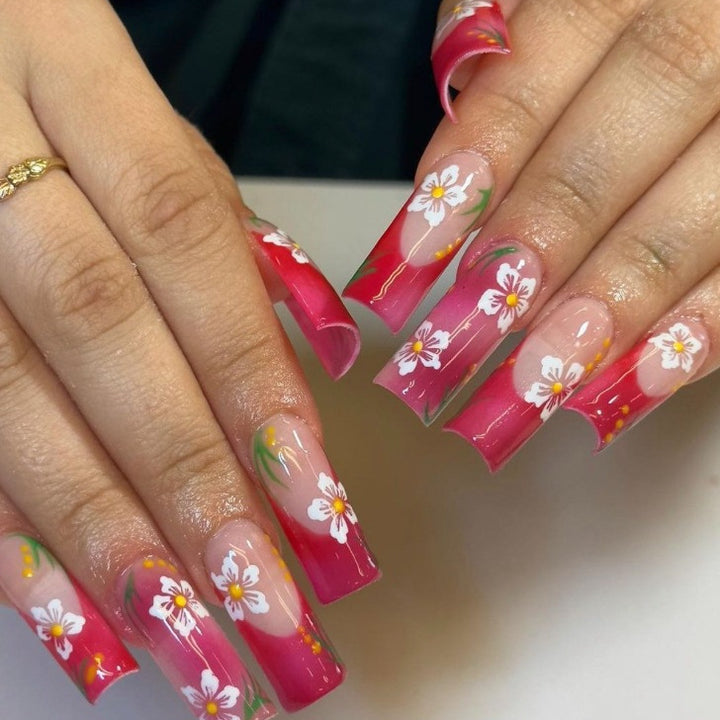 Florale Acrylnagelverzierungen Karnz 1789915564