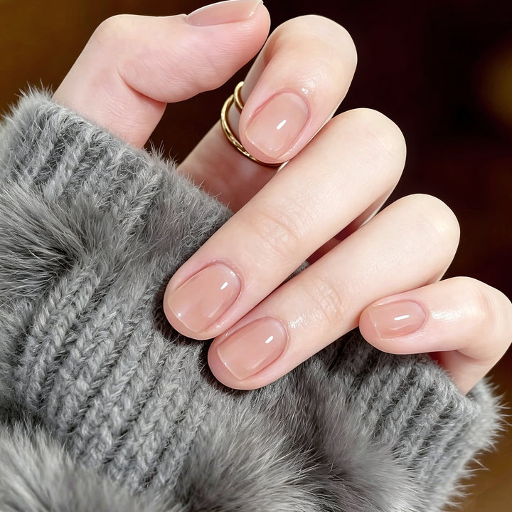 Glänzendes Natürliches Press-On Nail Set