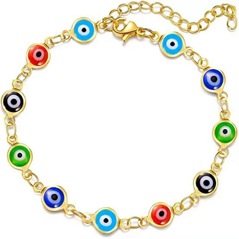 Dekorativer böser Blick Charme Armband Karnz