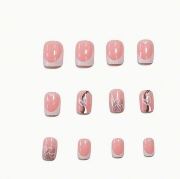 Künstlerische Französische Spitze Nagelkunst Karnz