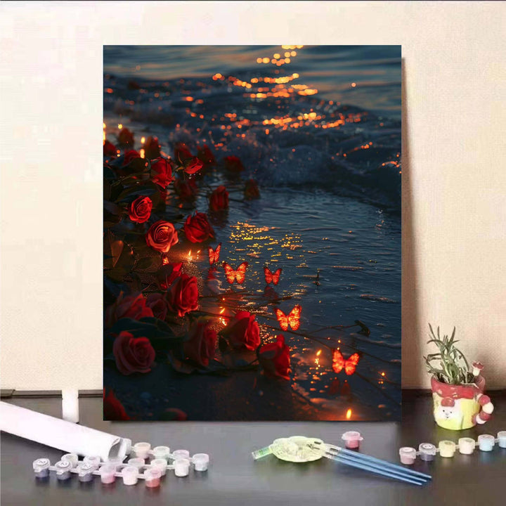 Floral Fantasy Malen nach Zahlen Wandkunst Karnz