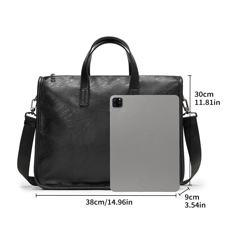Klassische Leder Laptop Aktentasche
