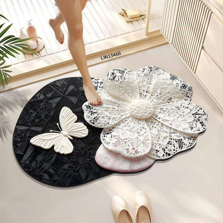 Florales Design Dekorative Badematte