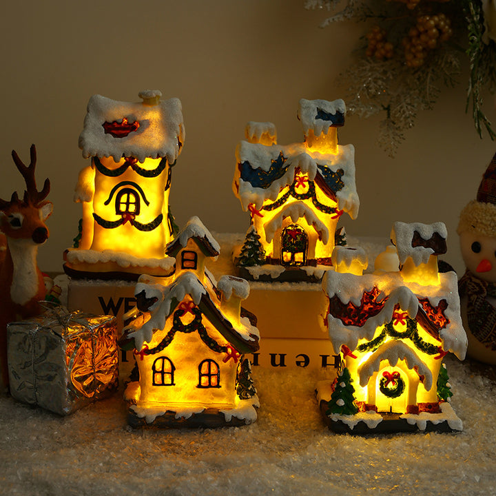 Dekorative Weihnachtsbeleuchtung im Häuschen-Design Karnz