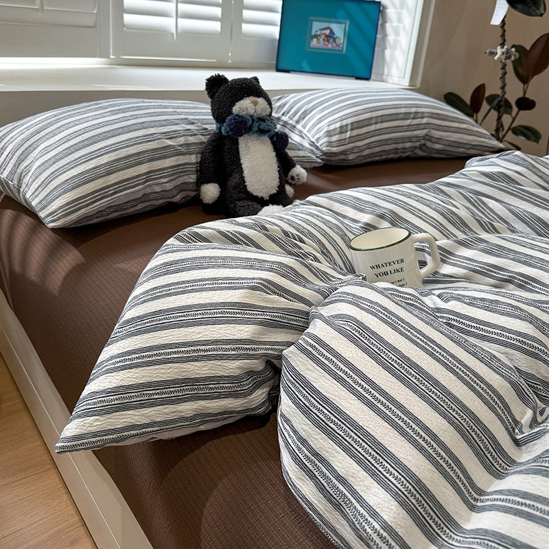 Premium Weiches Gestreiftes Quilt Set