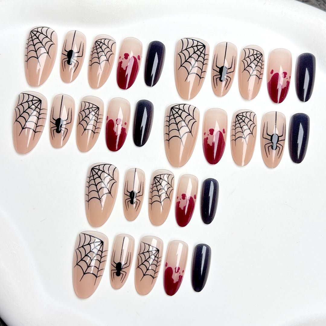 Halloween-Themen Press-On Nagelkunst Set