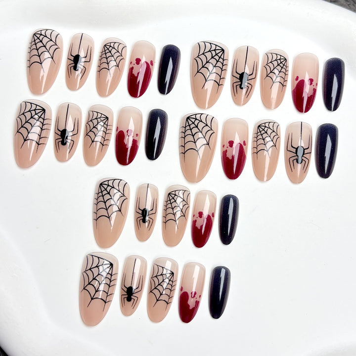 Halloween-Themen Press-On Nagelkunst Set
