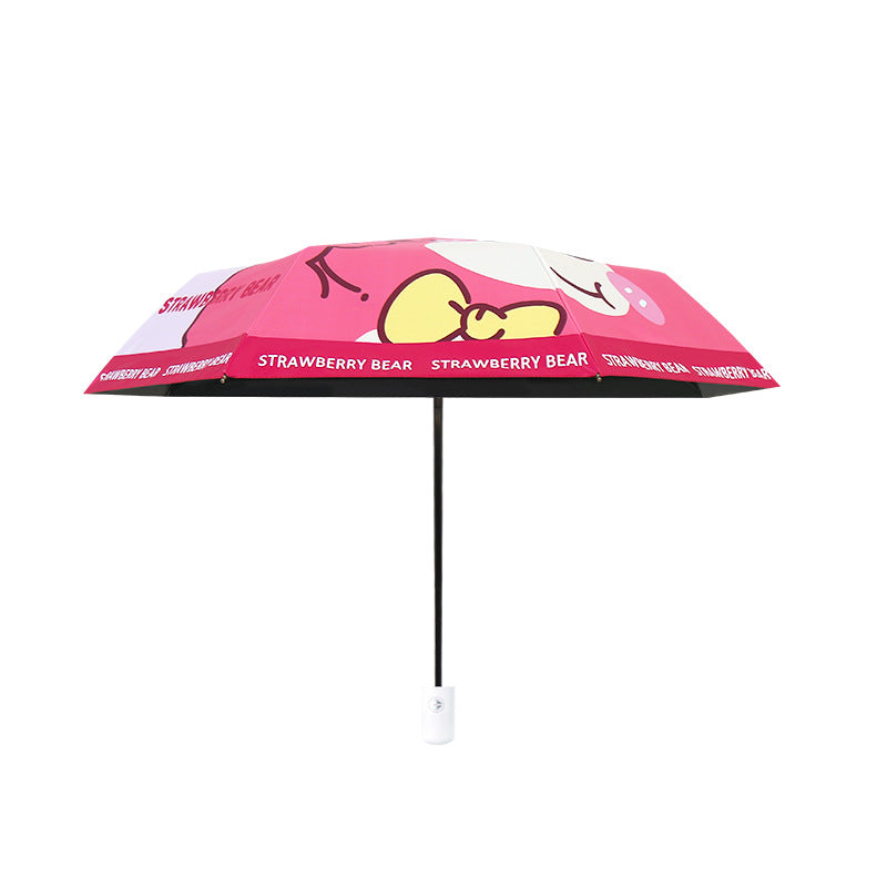 Damen Falt-Regenschirm mit niedlichem Bärenmotiv Karnz