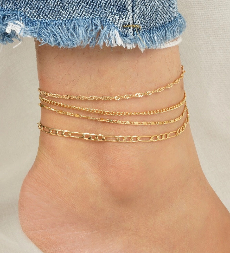 Elegante Doppelkettenfußkette Karnz