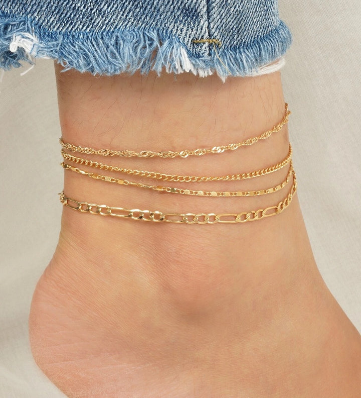 Elegante Doppelkettenfußkette Karnz
