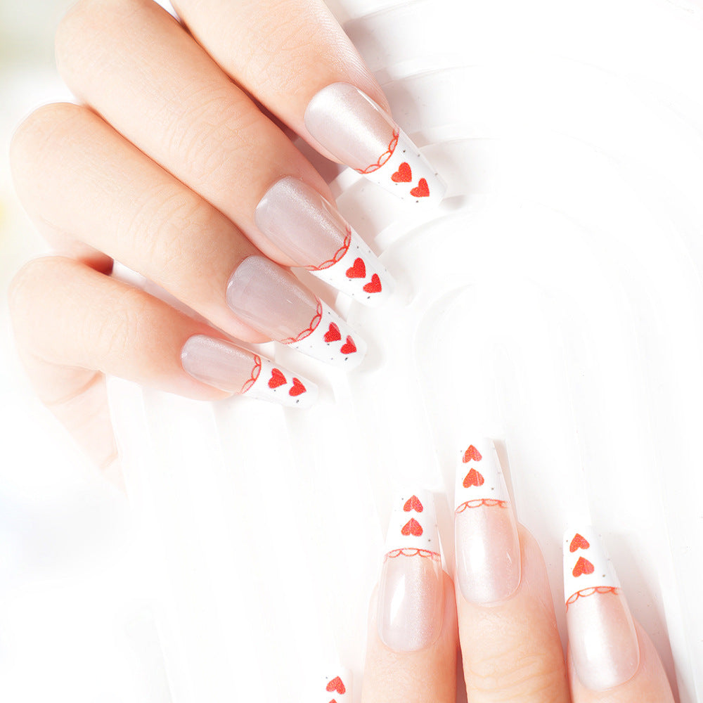 Romantisches Herz-Themen Druck-Nagelset Karnz