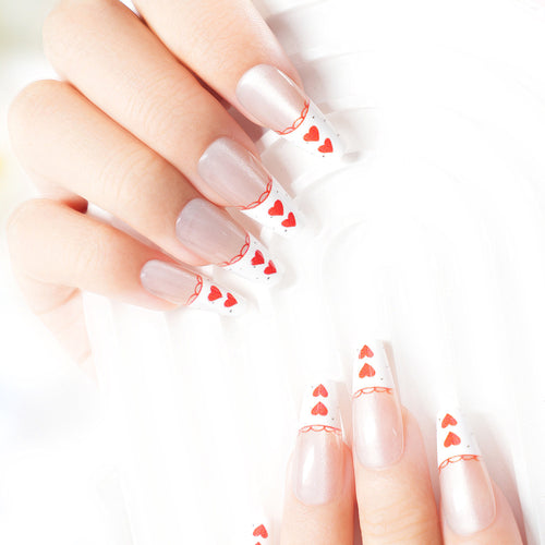 Romantisches Herz-Themen Druck-Nagelset Karnz