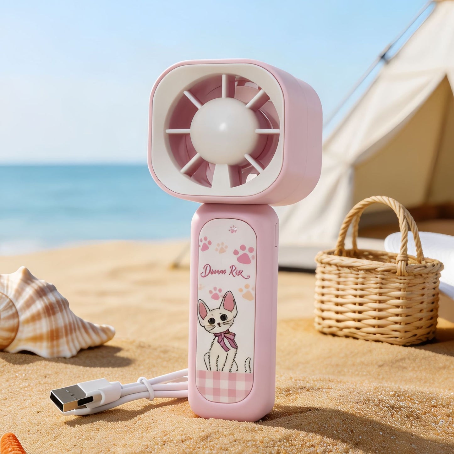 Damen Tragbarer Handventilator im verspielten Pandadesign Karnz