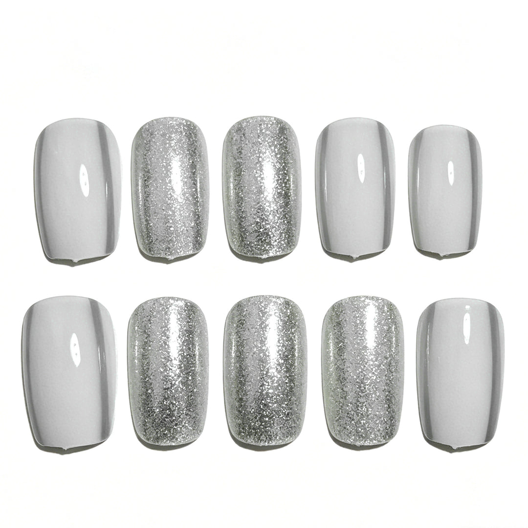 Elegante Glitzernde Acryl-Nagelerweiterungen Karnz