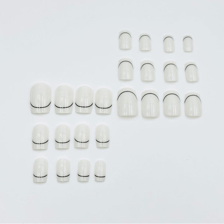 Künstlerisches French Tip Nagelkunst Set