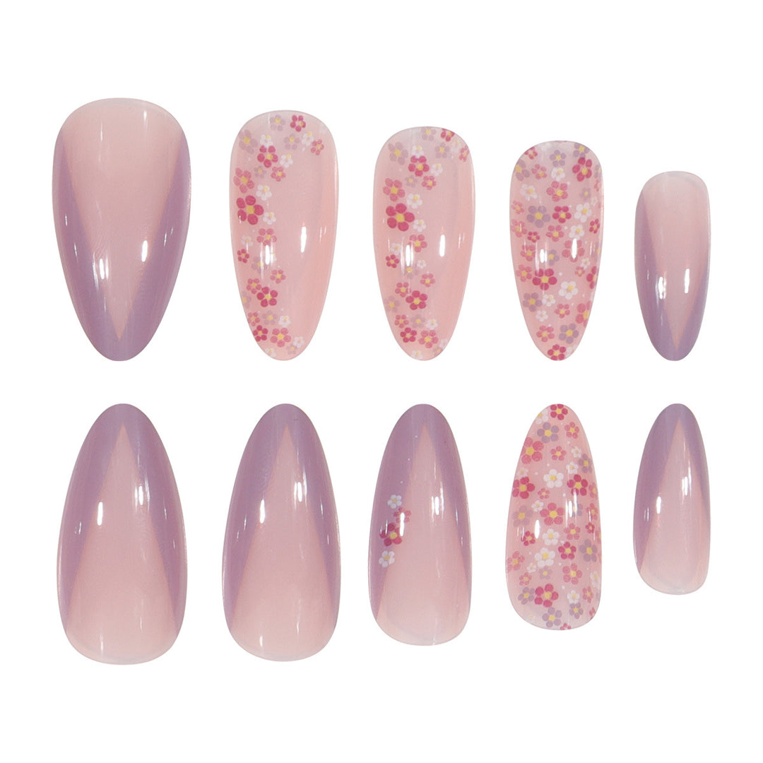 Blumendesign Stiletto Press-On Nägel Karnz 1789086021