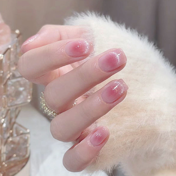 Glitter Ombre Nagelkunst Karnz
