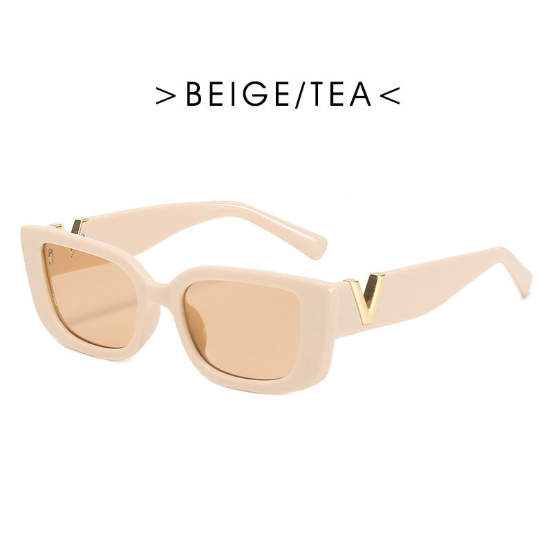 Retro-inspirierte geometrische Rahmen-Sonnenbrille Karnz