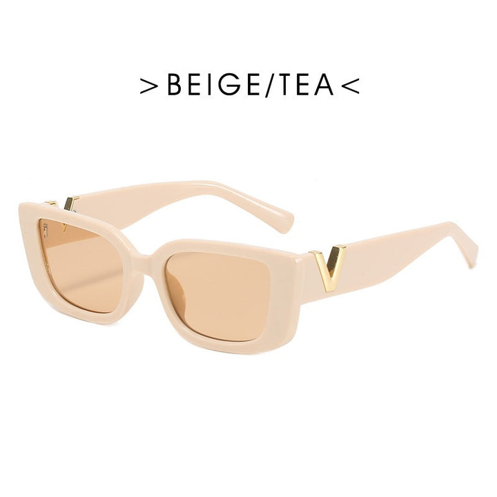 Retro-inspirierte geometrische Rahmen-Sonnenbrille Karnz