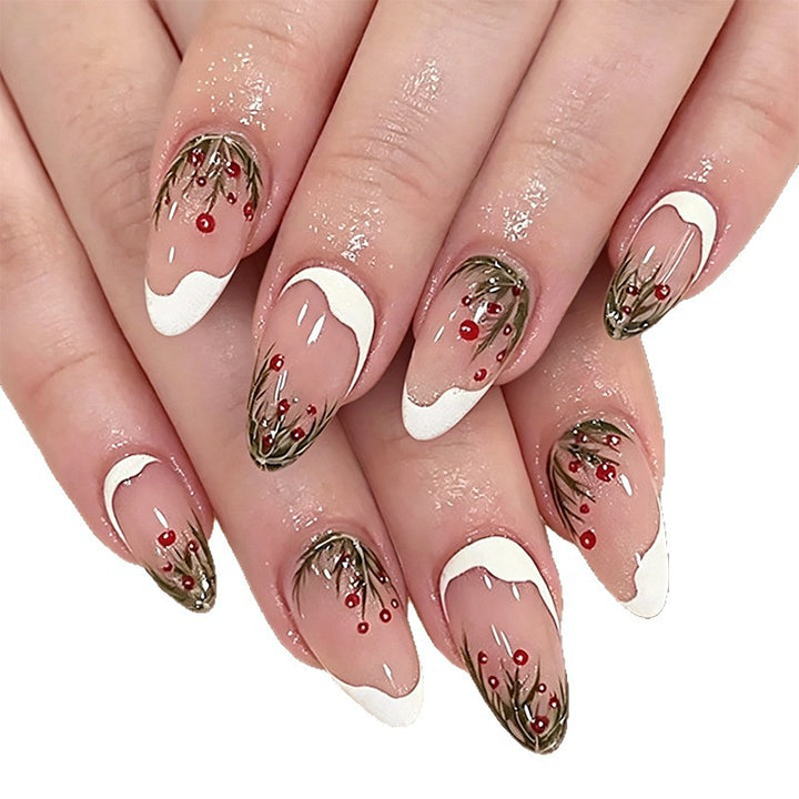 Künstlerische Winter-Themen-Acryl-Nagelkunst Karnz