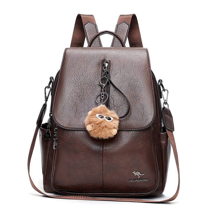 Stylischer Multifunktions-Leder-Rucksack Karnz