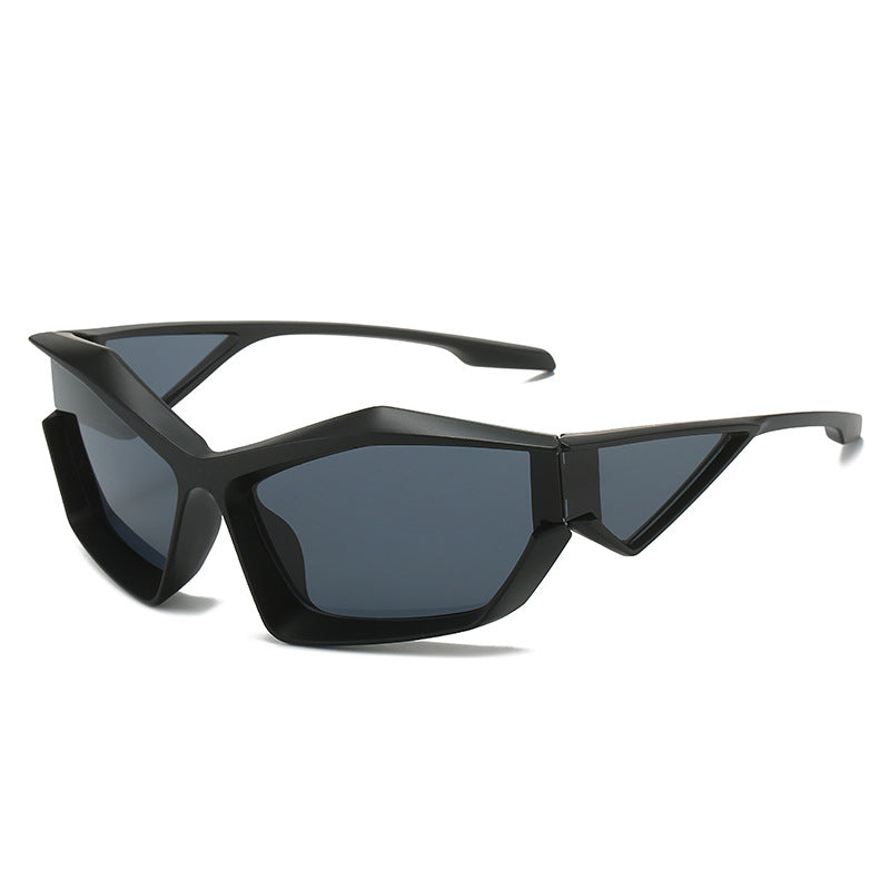 Damen sportliche Performance-Sonnenbrille mit modernem Geometrie-Rahmen Karnz