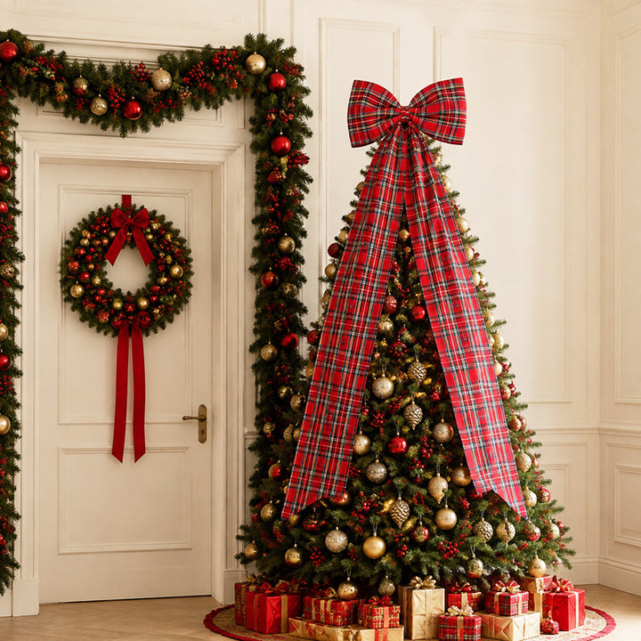 Elegante Weihnachtsbaum Schleifen Dekoration