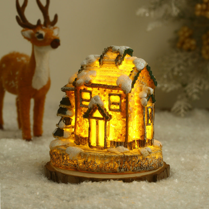 Beleuchtetes Weihnachtsdorf aus Keramik Karnz