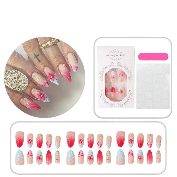 Floral Design Acryl Nagelspitzen Set Karnz