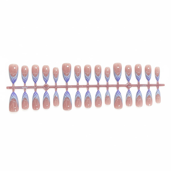Künstlerisches Aquarell Press-On Nagelset Karnz