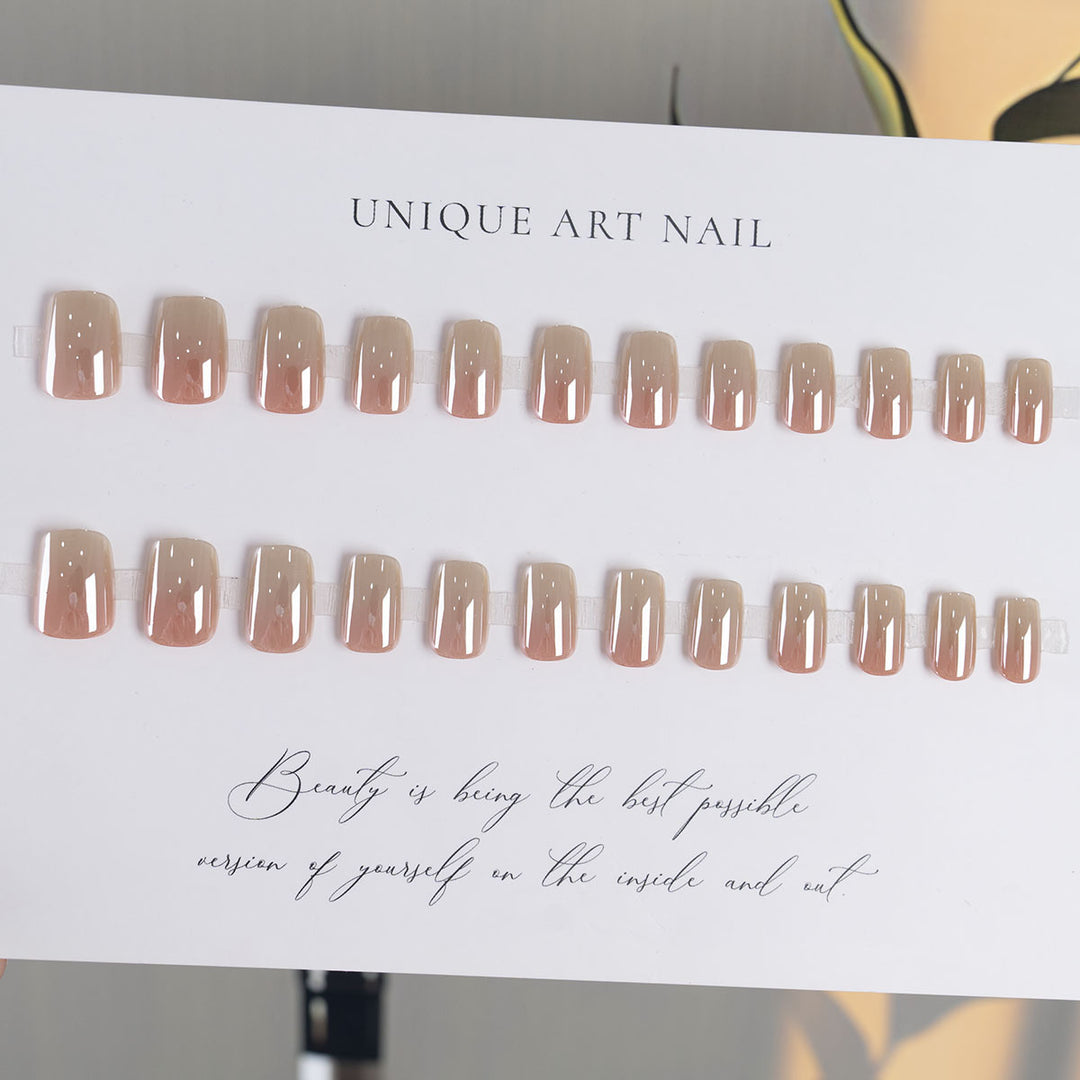 Langanhaltendes glänzendes Press-On-Nagelset