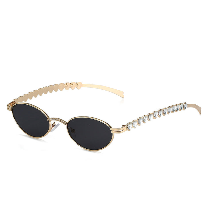 Statement Cat-Eye Optische Brille mit Kristallakzenten Karnz