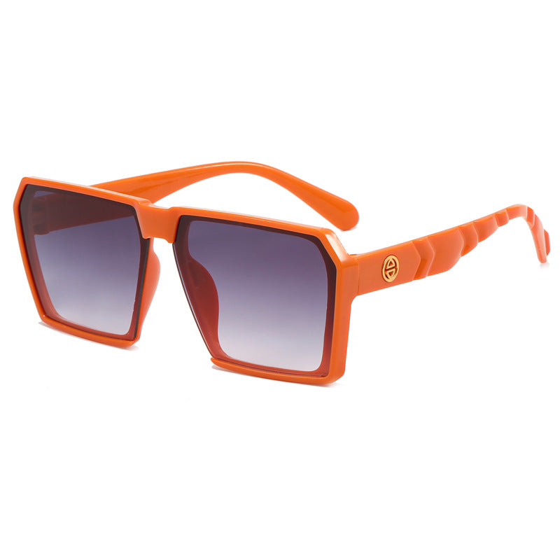 Damen Stylische quadratische Sonnenbrille mit kontrastierenden Gläsern Karnz